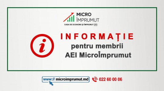 Informație pentru membrii MicroImprumut!