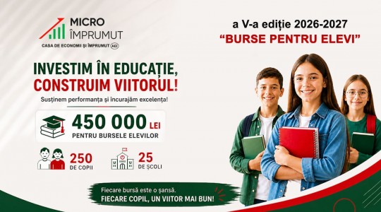 Viitorul nu așteaptă, MicroÎmprumut susține elevii acum.  Burse pentru elevi – Ediția a V-a