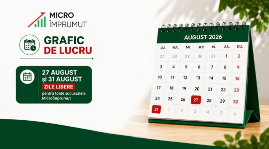Program de lucru luna august 2026!