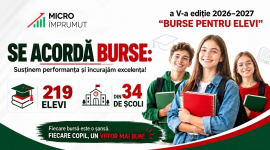 Viitorul începe în băncile școlii. MicroÎmprumut continuă să susțină elevii!